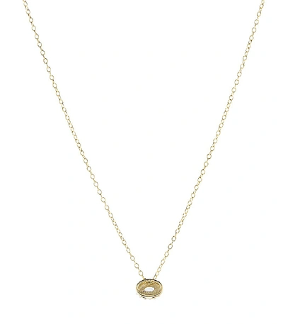 Shop Alison Lou Blue Topaz Pendant Necklace In Ylwgold