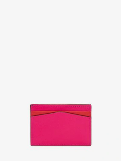 Shop Alexander Mcqueen Skull And Stud Card Holder In Orchid Pink