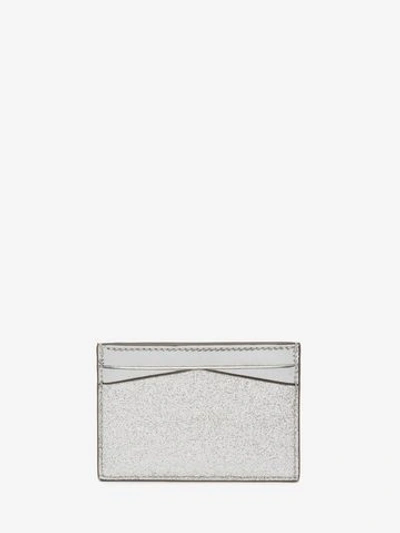 Shop Alexander Mcqueen Skull And Stud Cardholder In Silver