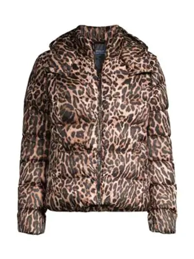 Shop Polo Ralph Lauren Women's Leopard Down Puffer Jacket In Leopard Print