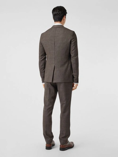 Shop Burberry Slim Fit Wool Suit In Dark Brown