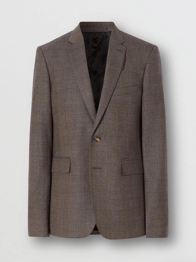 Shop Burberry Slim Fit Wool Suit In Dark Brown