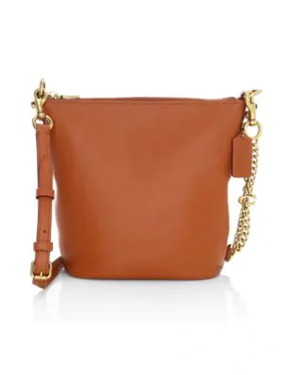 Shop Coach Leather Hobo Bag In Camel
