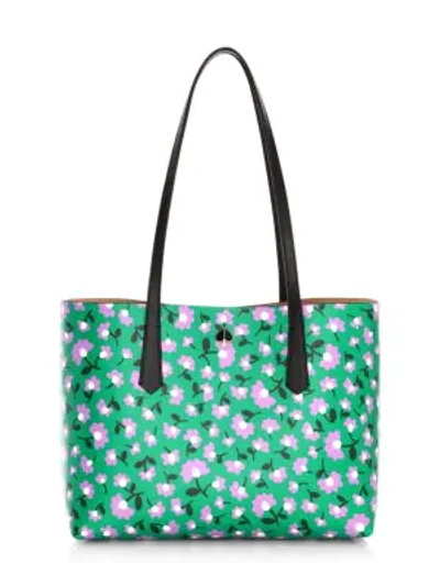 Shop Kate Spade Women's Small Molly Party Floral Pvc Tote In Green