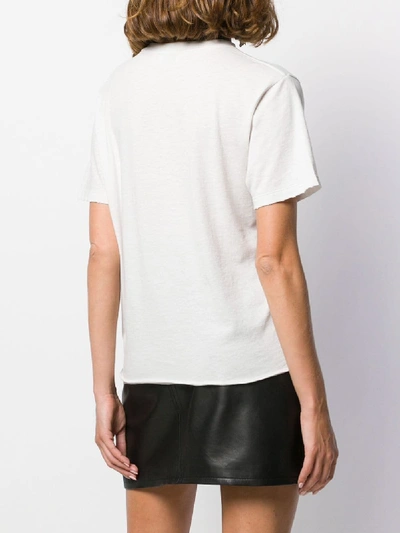 Shop Saint Laurent Cotton T-shirt In Beige