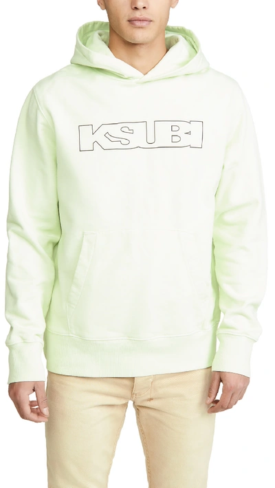Shop Ksubi Sign Of The Times Logo Hoodie In Green