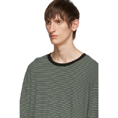 Shop All In Ssense Exclusive Grey And Black Striped Long Sleeve T-shirt In Grey/black