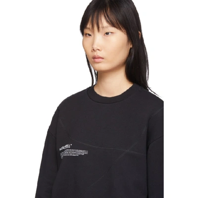Shop A-cold-wall* Black Mission Statement Overlock Sweatshirt