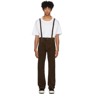 Shop Visvim Green Fluxus Travailleur Corduroy Trousers In Olive