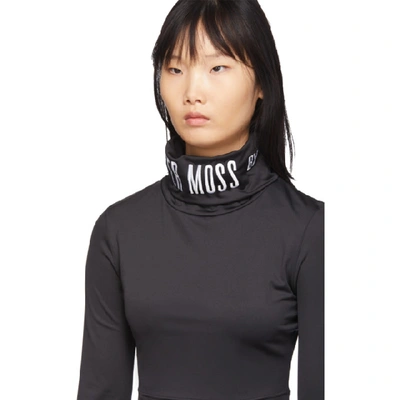 Shop Reebok By Pyer Moss Black Collection 3 Logo Cropped Turtleneck