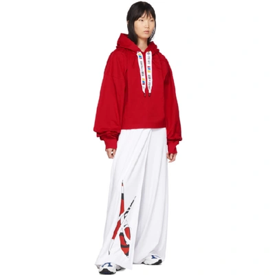 Shop Reebok By Pyer Moss White Collection 3 Logo Long Dress