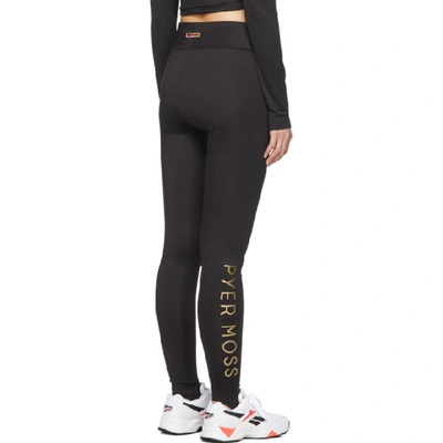 Shop Reebok By Pyer Moss Black Collection 3 Branded Leggings