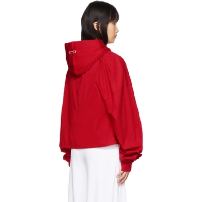 Shop Reebok By Pyer Moss Red Collection 3 Wide Fit Hoodie In Primal Red