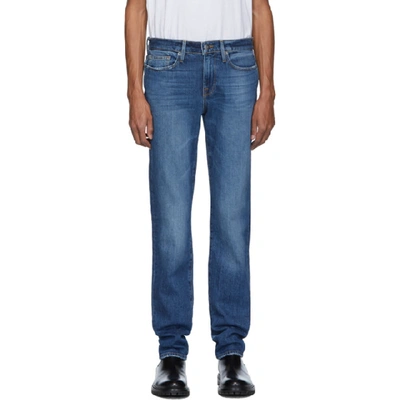 Shop Frame Blue Lhomme Slim Jeans In Wyatt