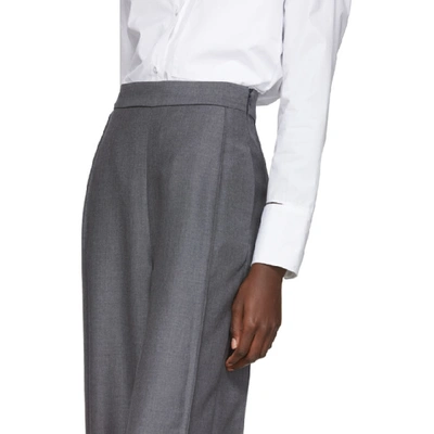 Shop Ports 1961 Grey Wide Long Trousers In 970g Slate