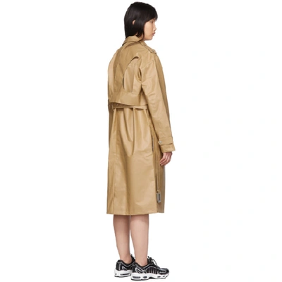 Shop A-cold-wall* Beige Design Lined Mac Trench Coat In Bone