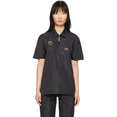 Shop A-cold-wall* Black Compass Side Snap Polo