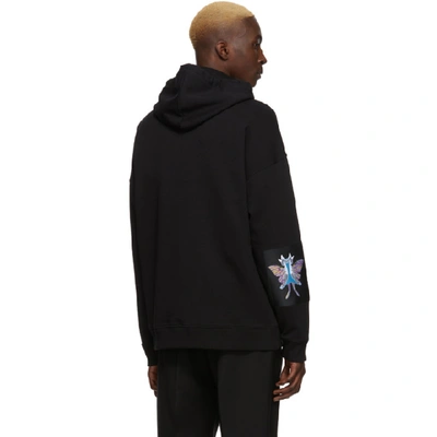 Shop Givenchy Black Burning Question Hoodie In 001 Black