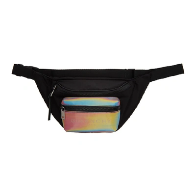 Shop Givenchy Black Light 3 Rainbow Belt Bag In 001 Black