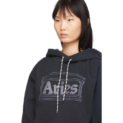 Shop Aries Black 2 Chains Hoodie