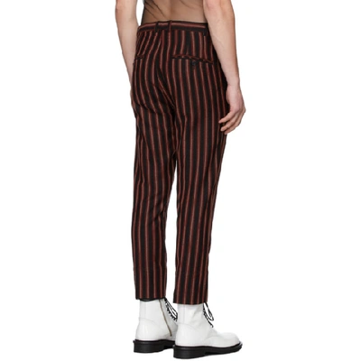 Shop Ann Demeulemeester Black And Red Devonte Trousers In Blk/red