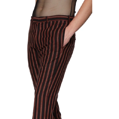 Shop Ann Demeulemeester Black And Red Devonte Trousers In Blk/red