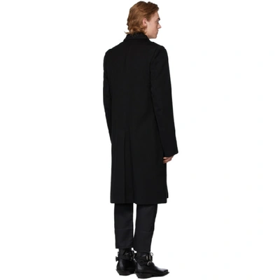 Shop Ann Demeulemeester Black Wool Coat