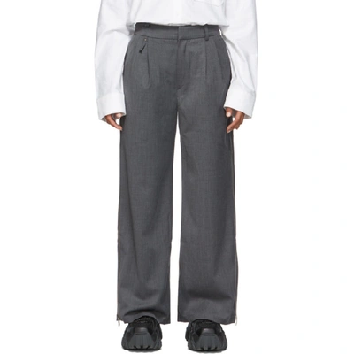 Shop Ader Error Grey Palla Trousers In Gray/gray