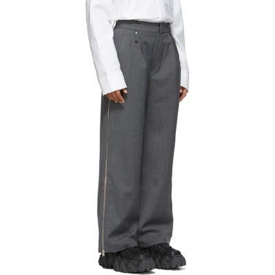 Shop Ader Error Grey Palla Trousers In Gray/gray