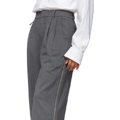 Shop Ader Error Grey Palla Trousers In Gray/gray