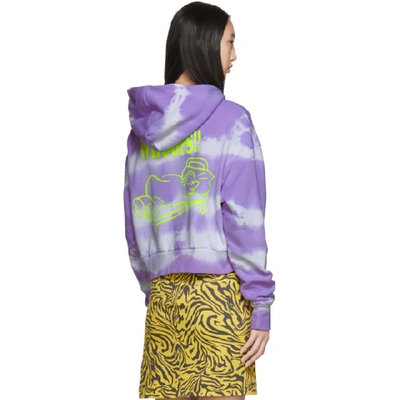 Shop Ashley Williams Ssense Exclusive Purple Tie-dye Power Nap Hoodie In Lilac/yello