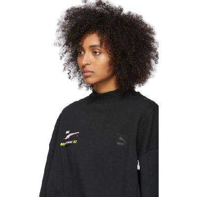 Shop Ader Error Black Puma Edition Crewneck Sweatshirt In 01 Black