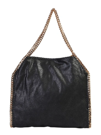 Shop Stella Mccartney Black Falabella Double Chain Bag