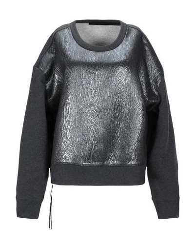 Shop Diesel Black Gold Sweatshirt In Steel Grey