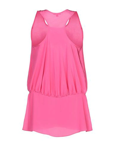 Shop Aspesi Woman Top Fuchsia Size 8 Silk In Pink