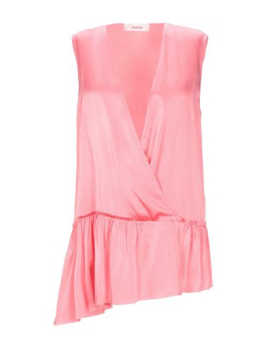 Shop Jucca Woman Top Pink Size 4 Silk, Elastane
