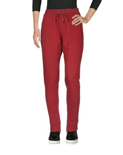 Shop Paolo Pecora Casual Pants In Brick Red