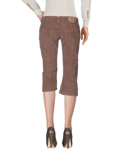Shop Dondup Cropped Pants & Culottes In Cocoa