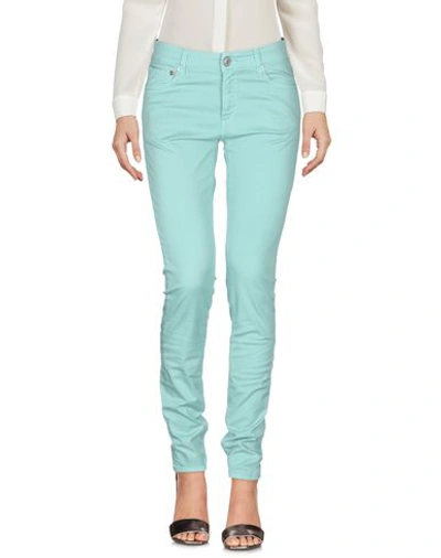 Shop Care Label Woman Pants Light Green Size 31 Cotton, Elastane