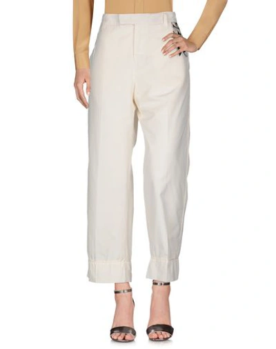 Shop The Gigi Woman Pants Ivory Size 4 Cotton In White