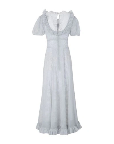 Shop Alexa Chung Long Dresses In Light Grey