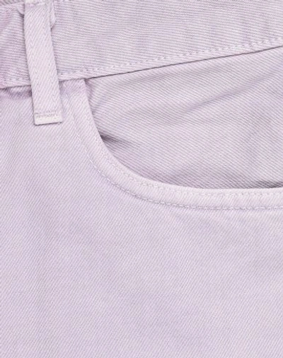 Shop J Brand Woman Denim Shorts Lilac Size 24 Cotton In Purple