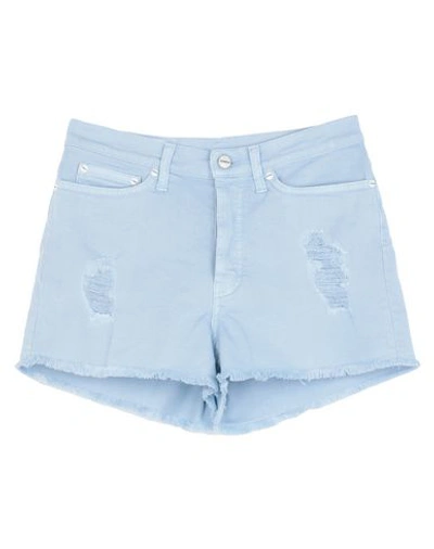 Shop Dondup Denim Shorts In Sky Blue