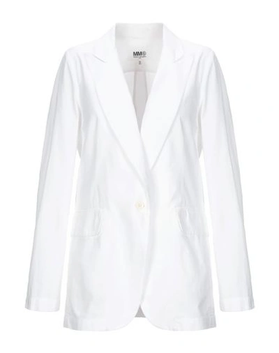 Shop Mm6 Maison Margiela Suit Jackets In White