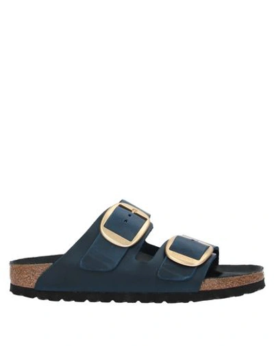 Shop Birkenstock Sandals In Dark Blue