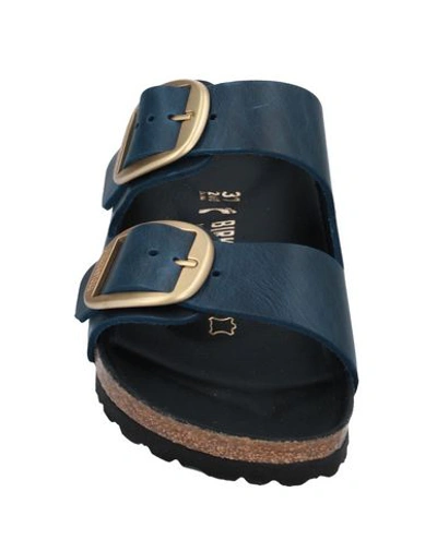 Shop Birkenstock Sandals In Dark Blue