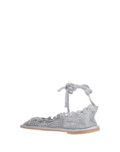 Shop Alexa Chung Ballet Flats In Silver