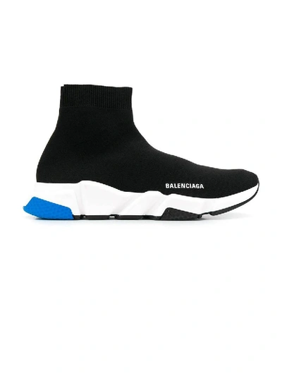 Shop Balenciaga Speed Knitted Sock Sneakers Blue