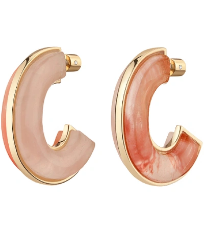 Shop Demarson Bianca Earrings In Gold/rose