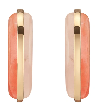 Shop Demarson Bianca Earrings In Gold/rose